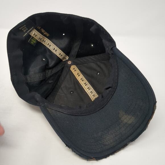 Under Armour Camo Logo Fitted Baseball Hat Black Large Vent Holes - Picture 7 of 9